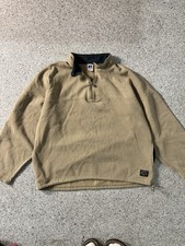 Vintage Made In USA Russell Athletics Tan Blank Quarter Zip Sweatshirt Size XXL