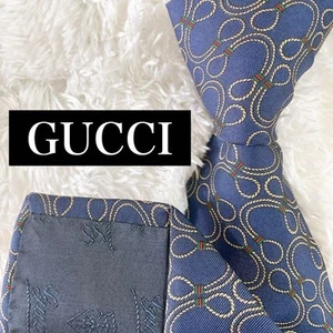 Cravate GUCCI 3,74 pouces marine vintage formelle N 0244