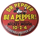 Vintage Dr Pepper Sign - Porcelain Soda Cola Mickey Mouse Gas Service Sign