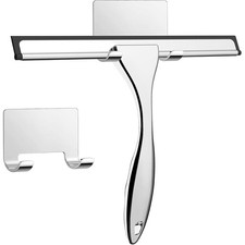 Shower Squeegee Stainless Steel Handle 20 cm Window Squeegee with 25.5 cm Wid...