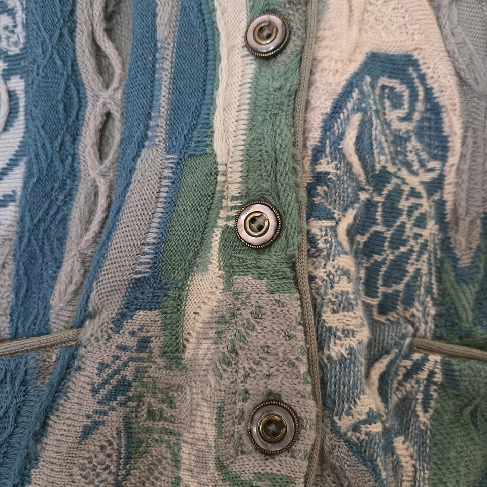 Vintage Coogi Australia Knit Button Up Wool Vest Sweater M - Image 4 of 4