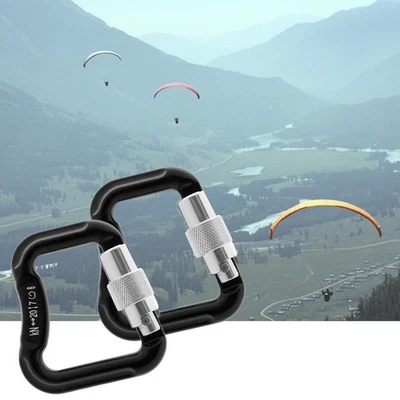 2 Pièces Rappel Parapente Parapente Parachute Snap Lock Mousqueton 20KN - Photo 1/4