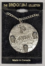 Vintage Anthrax Metal Skull Chain Necklace Canada Brockum