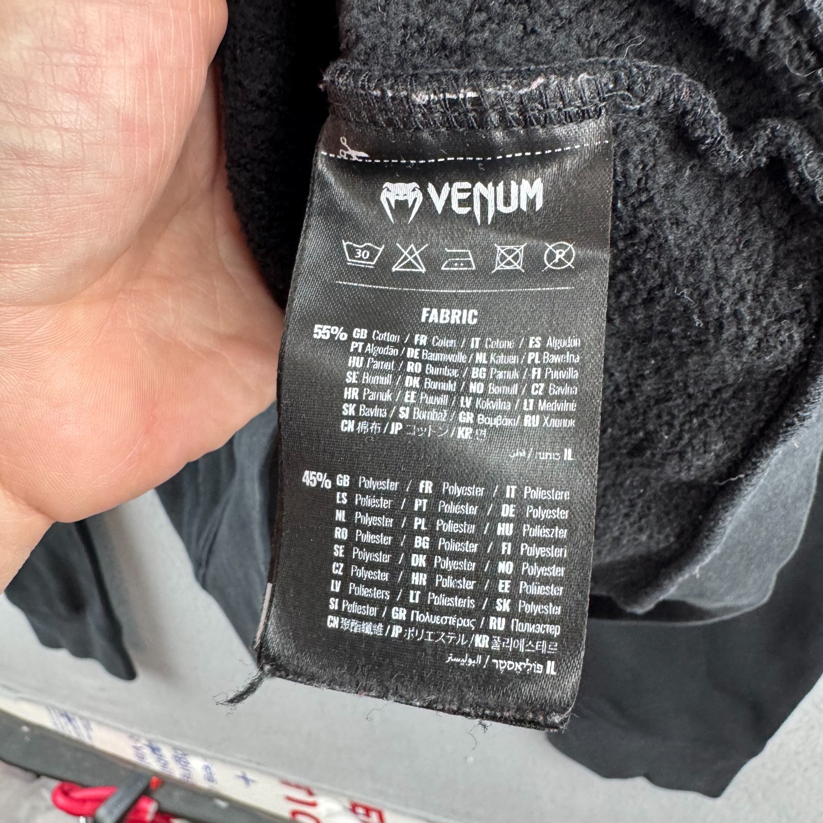 Venum Hoodie Mens XL Black Pullover Sweatshirt UFC MMA Fighting