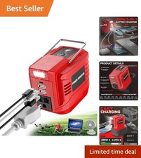 Multifunctional 200W Portable Power Inverter for Camping, LED  Fast Charge
