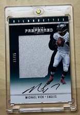 Parche usado Panini Preferred Michael Vick Silhouettes on Card Auto Game 2017/15