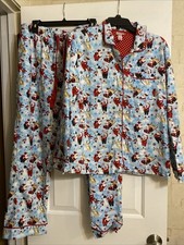 Wondershop 2 pc Flannel Pajama Set Santa Reindeer Sledding Women's XL