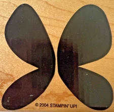 Stampin Up Stamp BUTTERFLY WINGS SILOUETTE MEDIUM Single Stamps ONLY 2.5x2.25in