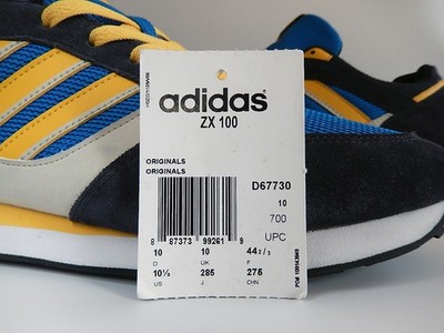 VTG Adidas Originals ZX 100 blue & yellow shoes Men's sz 10.5