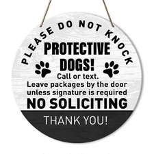 Dog No Soliciting Keep Gate Closed Decor Sign, Please Close Gate Sign, Beware...