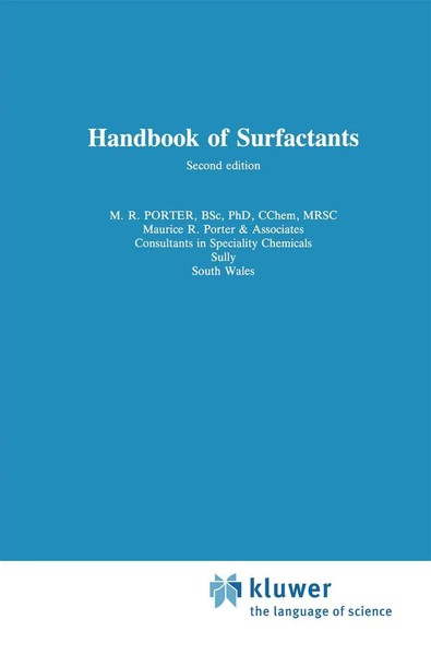 M. R. Porter | Handbook Of Surfactants | Buch | Englisch (1994) | Xii | Springer-image