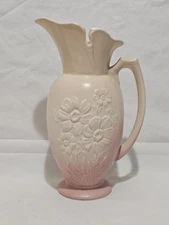 Vintage Hull Art Pottery Vase/Ewer Mardi Gras/Granada 1947 #66-10 Pink Magnolia 