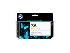 HP 728 130-ml Yellow DesignJet Ink Cartridge, F9J65A