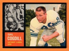 1962 Topps Gail Cogdill #53 Detroit Lions EXMT-