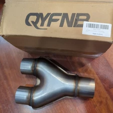 Stainless Steel Exhaust Y Pipe 2.5" Single to 2.25" Dual Exhaust Adapter QYDNB