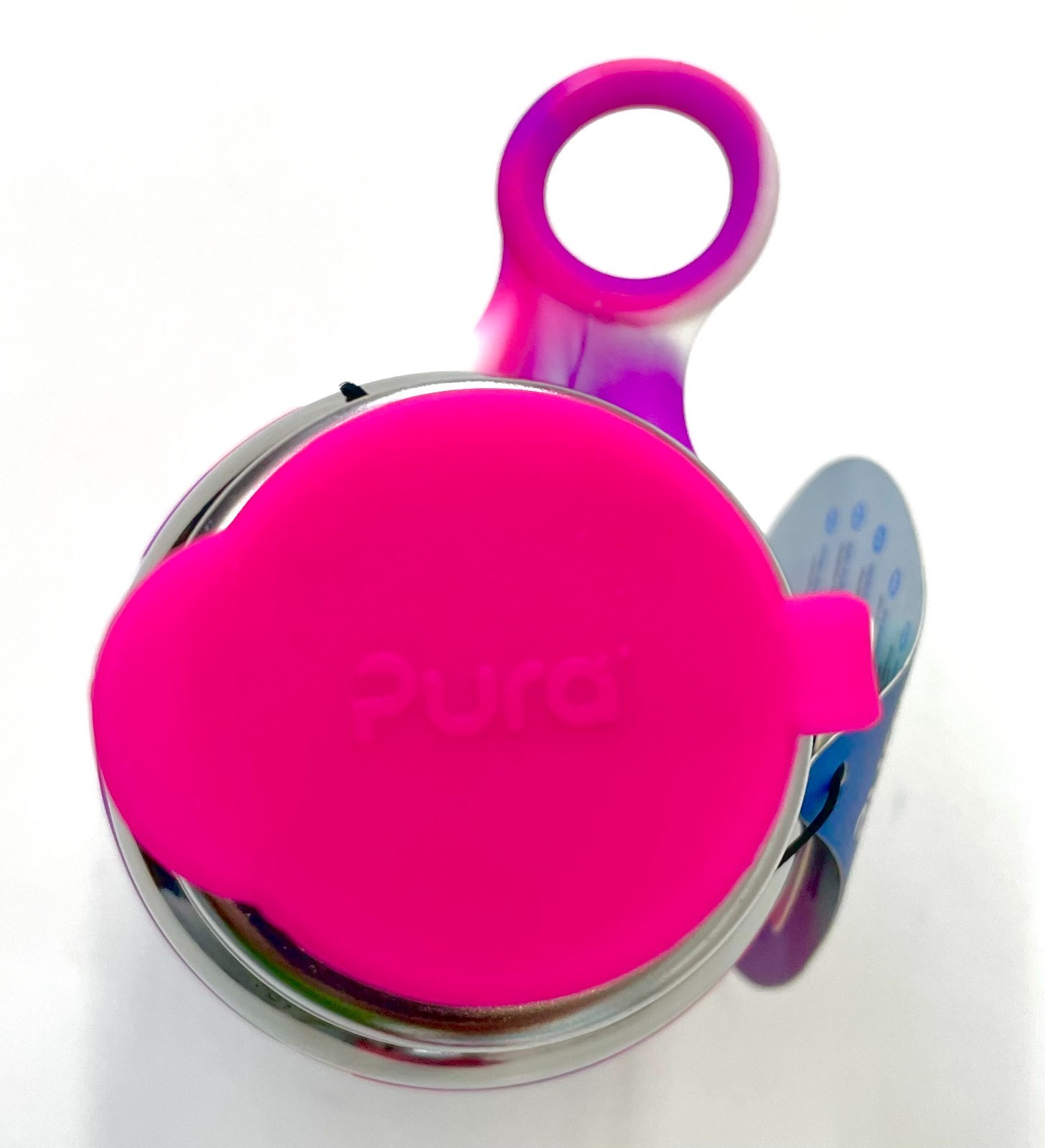 Pura sport 18 oz Stainless Steel Water Bottle with Silicone Sport Flip/NEW