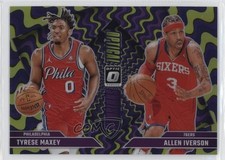 2024-25 Panini Donruss Optic Purple Prizm Allen Iverson Tyrese Maxey #3 HOF 12fr