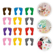 12 Pairs Foot Mark Stickers For Bathroom And Kindergarten Floor Safety PVC