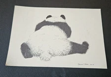 LING-LING, GIANT PANDA POSTCARD. 1972 DRAWING FROM LIFE BY MARGARET BROWN #2