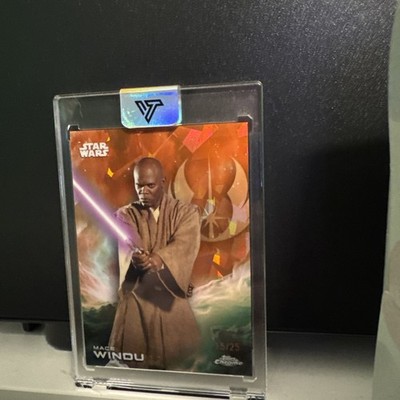 2025 Topps Chrome Star Wars Sapphire Mace Windu Orange # 15/25