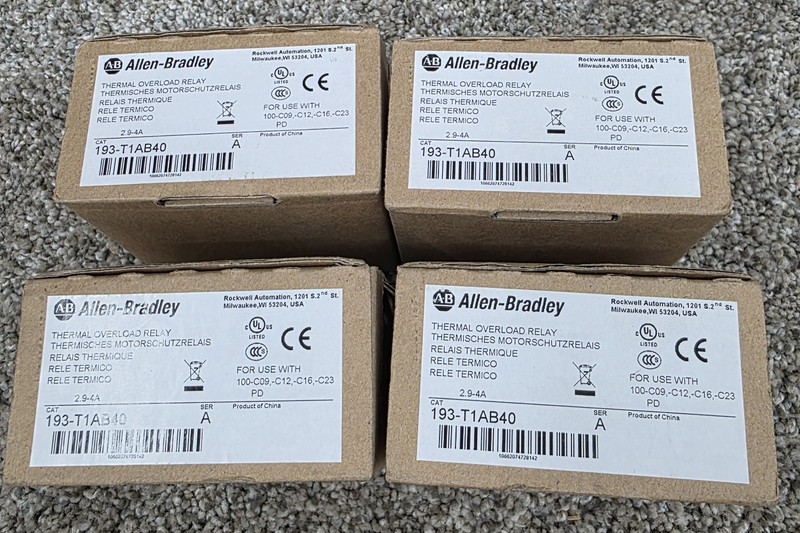 4 New Allen-Bradley, 193-T1AB40 MCS Bimetallic Thermal Overload Relay 2.9-4A