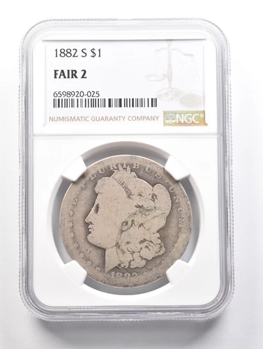LOWBALL 1882-S Morgan Silver Dollar NGC Low Ball FR2 FR-2 Fair Pocket Piece *813