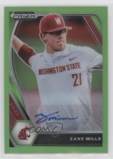 2021 Panini Prizm Draft Picks Lime Green 20/23 Zane Mills #PDP120 Auto gp1