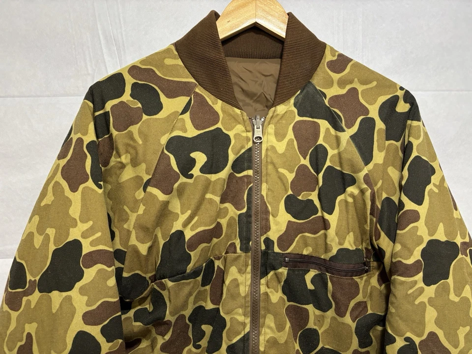 Vintage Woolrich Jacket Duck Camouflage Field Hunting Men’s Medium Reverse Zip - Image 2 of 4