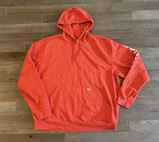 Men's DICKIES Dark Orange Hooded Pullover Sweatshirt Size 2XL/XXL