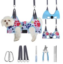 Dog Grooming Hammock Harness for Dogs  Cats with Pet Nail Clipper Trimmer - ...