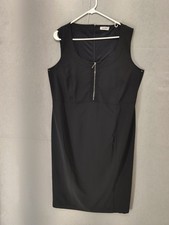 Persona Dress Womens Large Sleeveless Sheath Zip Front Stretch Lined Workwear