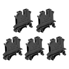 DIN Rail Mount Terminal Blocks Screw Type Clamp Black UK2.5B Pack of 20