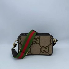 Gucci GG Supreme Canvas Camera Bag with Web Strap
