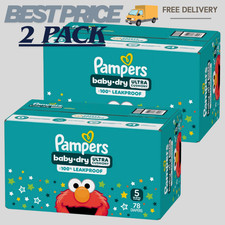 HOT DEAL 2 PACK Pampers Baby Dry Baby Diapers Size 5, 78 Count