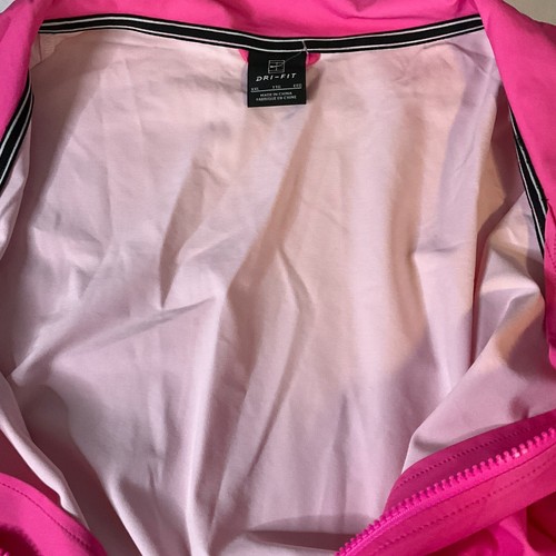 Nike Wind Breaker Tennis Jacket Mens Size 2XL Pink Full Zip Dri Fit - Picture 13 of 16