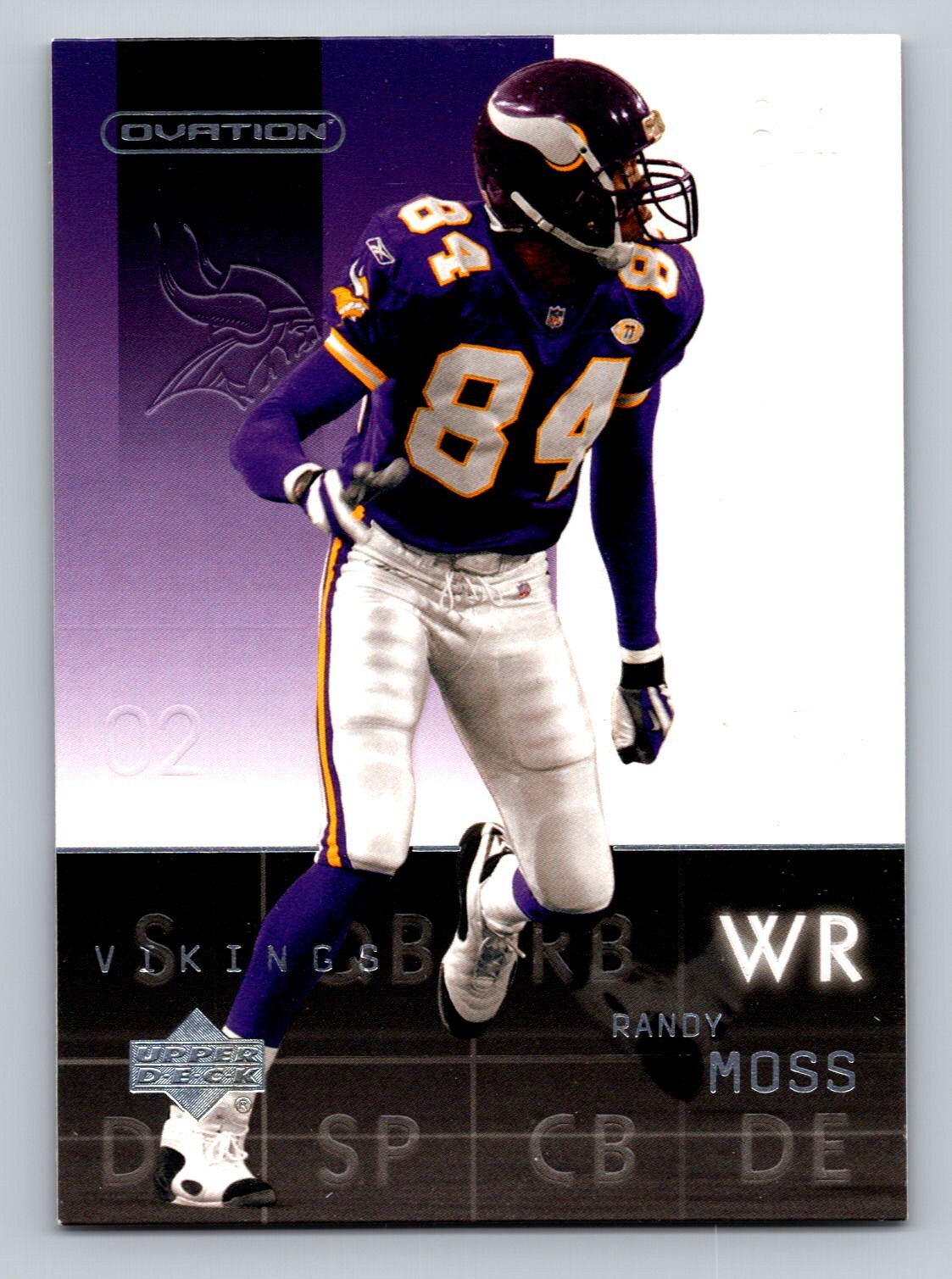2002 Upper Deck Ovation #47 Randy Moss   Minnesota Vikings