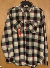 NEW Snap on Tools Men's Tan Long Sleeve DIXXON Plaid Flannel Shirt Limited NWT