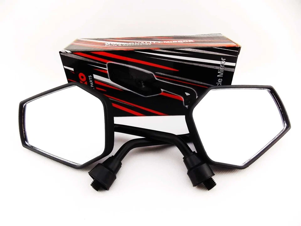 ESPELHOS HEXAGONAIS SOKO HONDA CB160 65-69 PRETO VERDE - Imagem 3 de 4