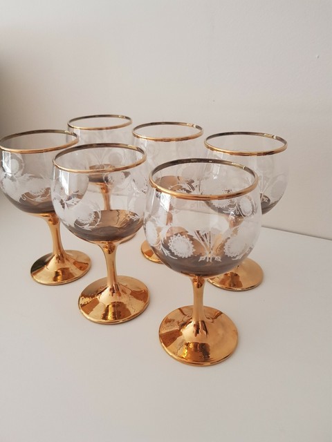 Rainbow Color Wine Glass Goblet Glass Cup with Gold Rim Rainbow Color Wine Glass Goblet Glass Cup with Gold Rim