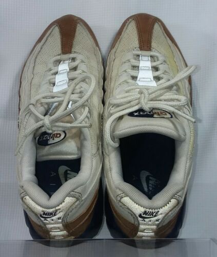 Nike Air Max 95 PREMIUM, 538416-200, Ale braunes Leder hellbraun blau, Herren Größe 7,5 - Bild 3 von 7