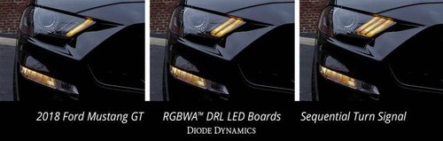 Diode Dynamics 2018-2021 Fits Ford Mustang RGBWA DRL LED Boards UDSM - Bild 5 von 8