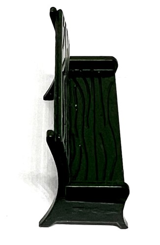 Dept 56 Heritage & Snow Village Collection Green Metal Park Bench Doll House - Picture 2 of 8
