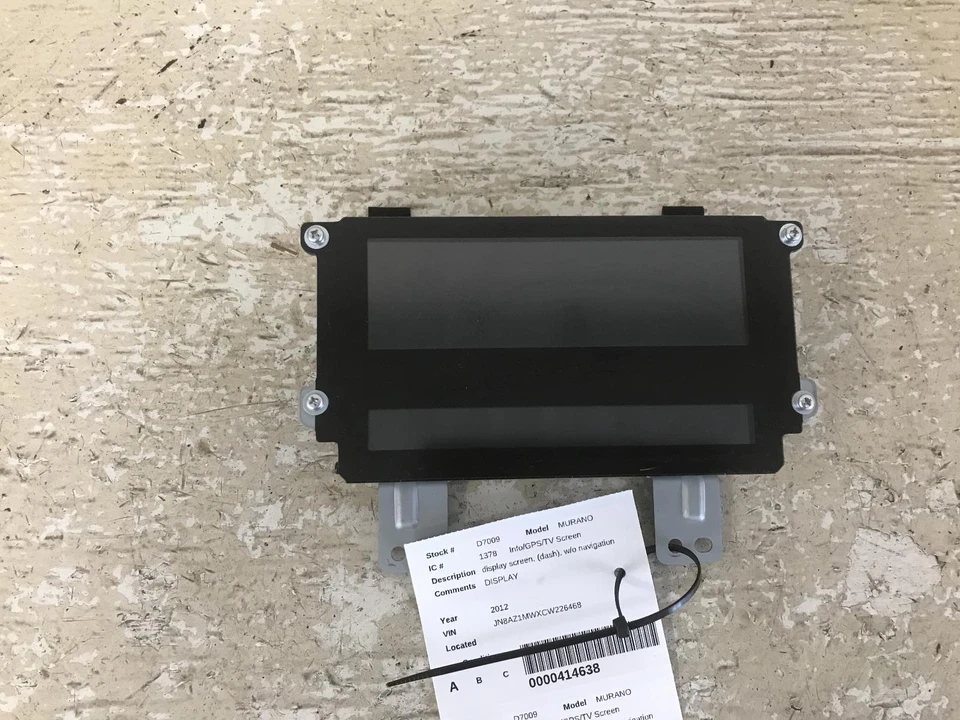 Tela de infotainment usada serve: painel de tela Nissan Murano 2012 sem navegação - Imagem 2 de 4