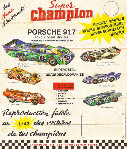 SUPER CHAMPION of FRANCE 1/43 Vintage Diecast - 1970 PORSCHE 917 - 24hr Le Mans - Picture 14 of 14