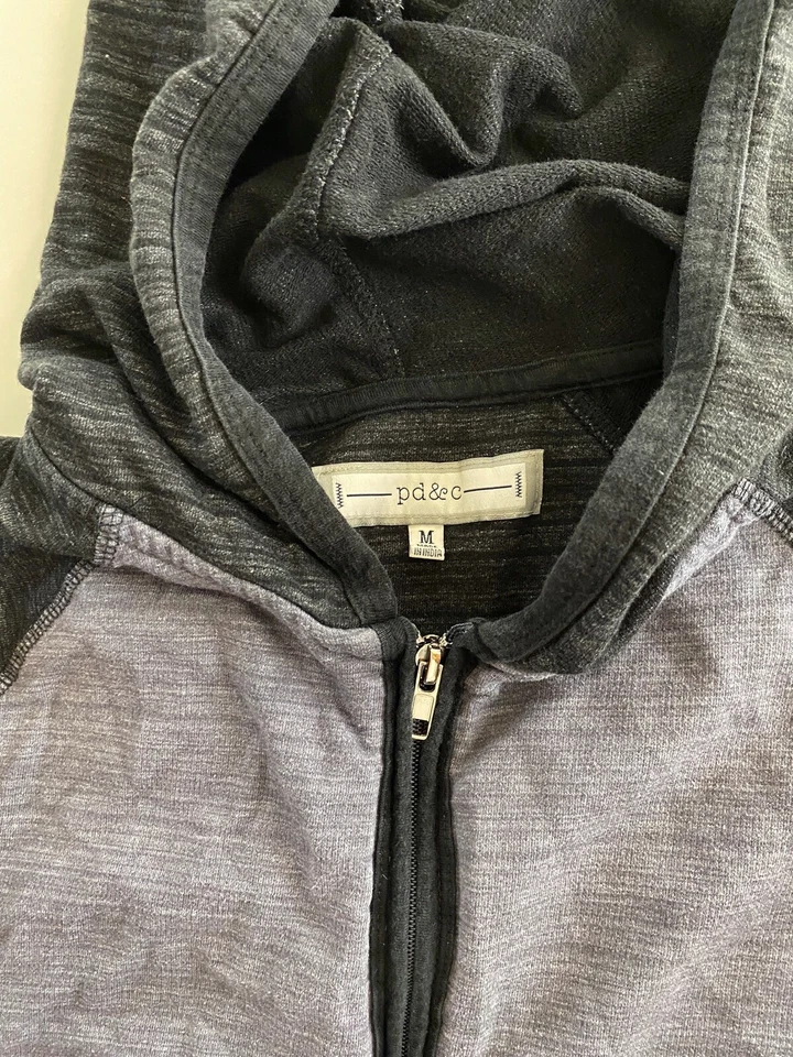 Paper Denim & Cloth Zippered Hoody SWEATER Medium M Slim  - Image 4 of 4