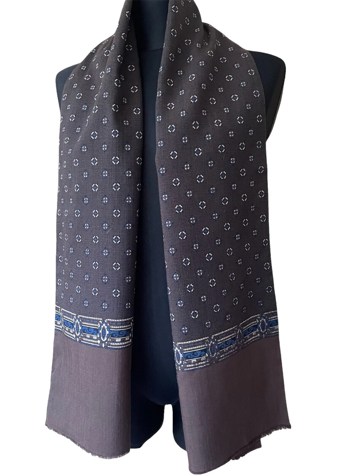 Bufandas de seda mezcla geométrica para hombres