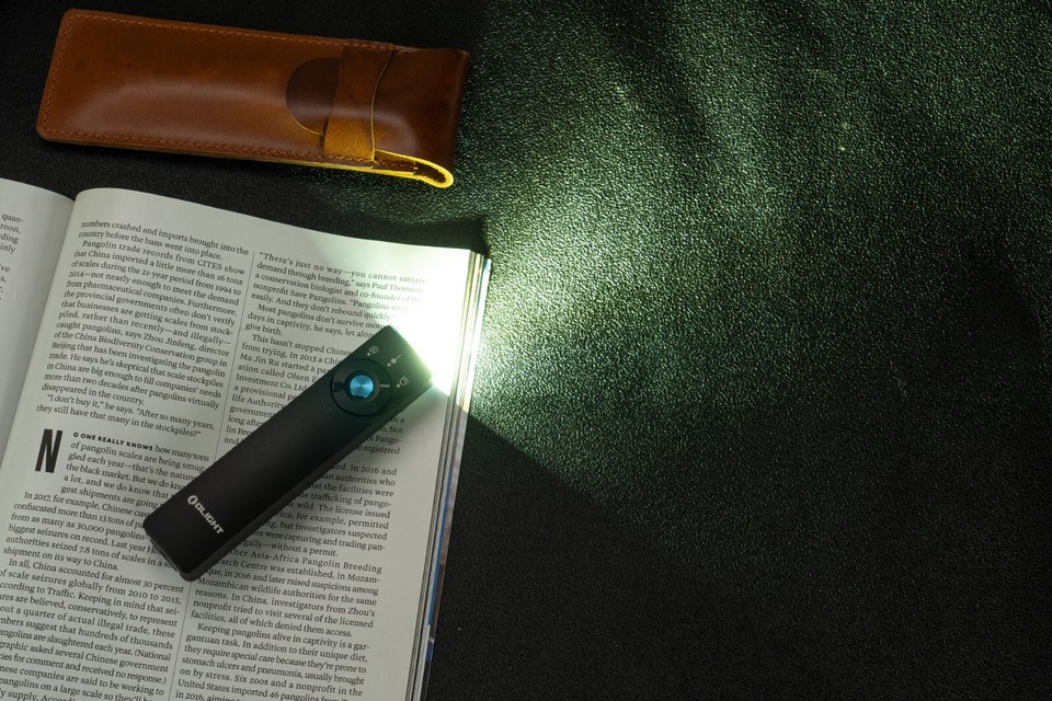 OLIGHT Arkfeld Pro Rechargeable EDC Flashlight with Green Beam, UV Light and White LED Combo, 1300 Lumens Portable Flat Flashlights, Triple Light Sources Pocket Lights for Emergency (OD Green CW