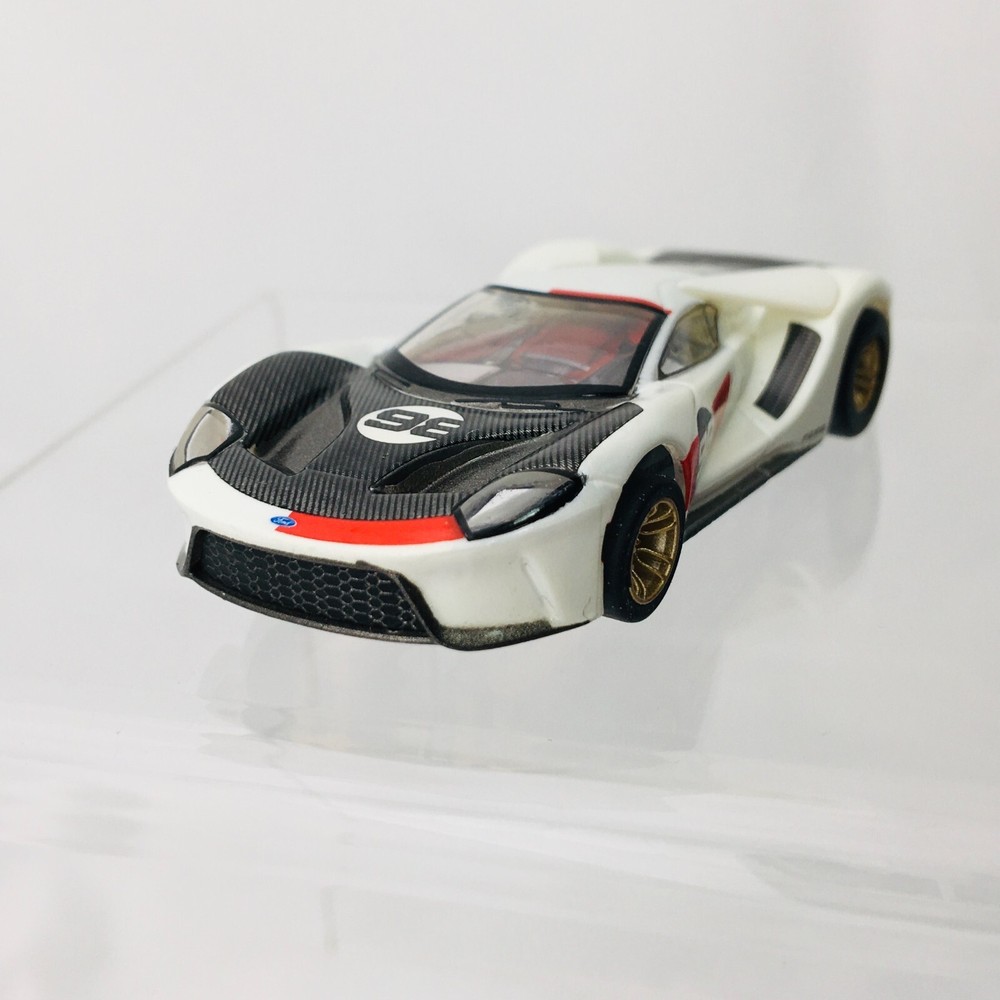 AFX Ford GT Heritage, White / Black #98, Gold Wheels. Mega G+ Chassis, New Loose