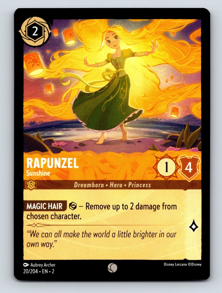 Disney LORCANA「RAPUNZEL」プロモカード(英語版) Uncommon Disney Lorcana Card Rapunzel Sunshine 2 Lore 1S 4WP