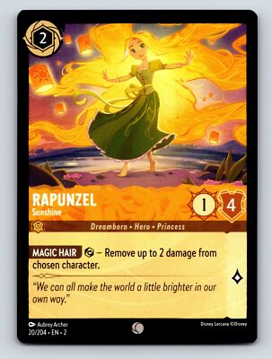 Uncommon Disney Lorcana Card Rapunzel Sunshine 2 Lore 1S 4WP